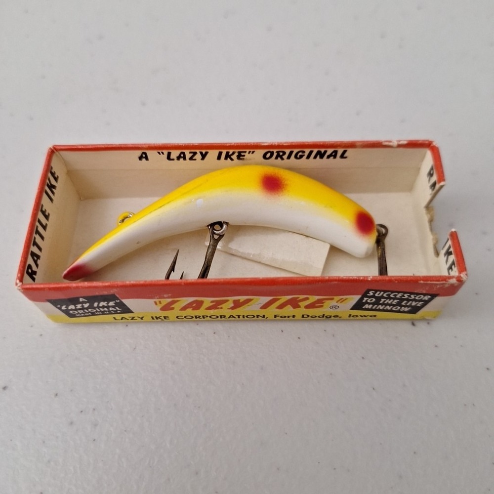 Vintage 1970's LAZY IKE #3 Fishing Lure *In Wrong Box* MADE IN USA - Picture 5 of 13